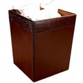 Dacasso Dacasso A2003 Crocodile-Embossed Leather Square Waste Basket A2003